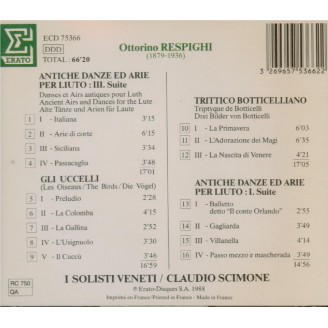 RESPIGHI - Scimone - Antiche danze ed arie per liuto (arr. orchestre)